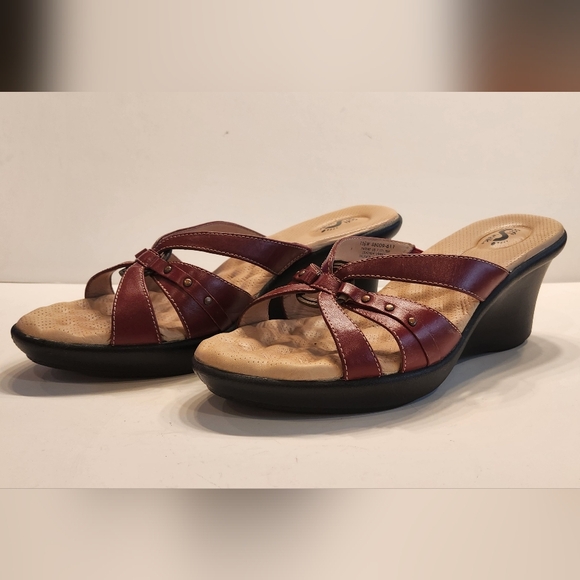 SoftWalk Leather Upper High (3-in) Heel Height Sandals, Women's 10.5 Wide - Picture 6 of 8